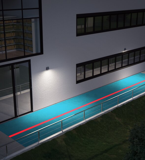 Inotec SN/A 6201 – Kombinierte Aussenleuchte IP65 | © Inotec Sicherheitstechnik (Schweiz) AG